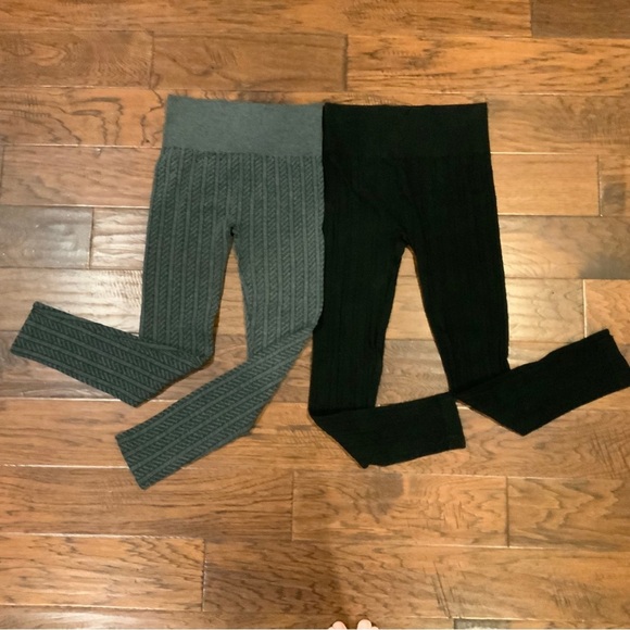 Source Unknown Dark Gray Patterned Leggings - Picture 6 of 6